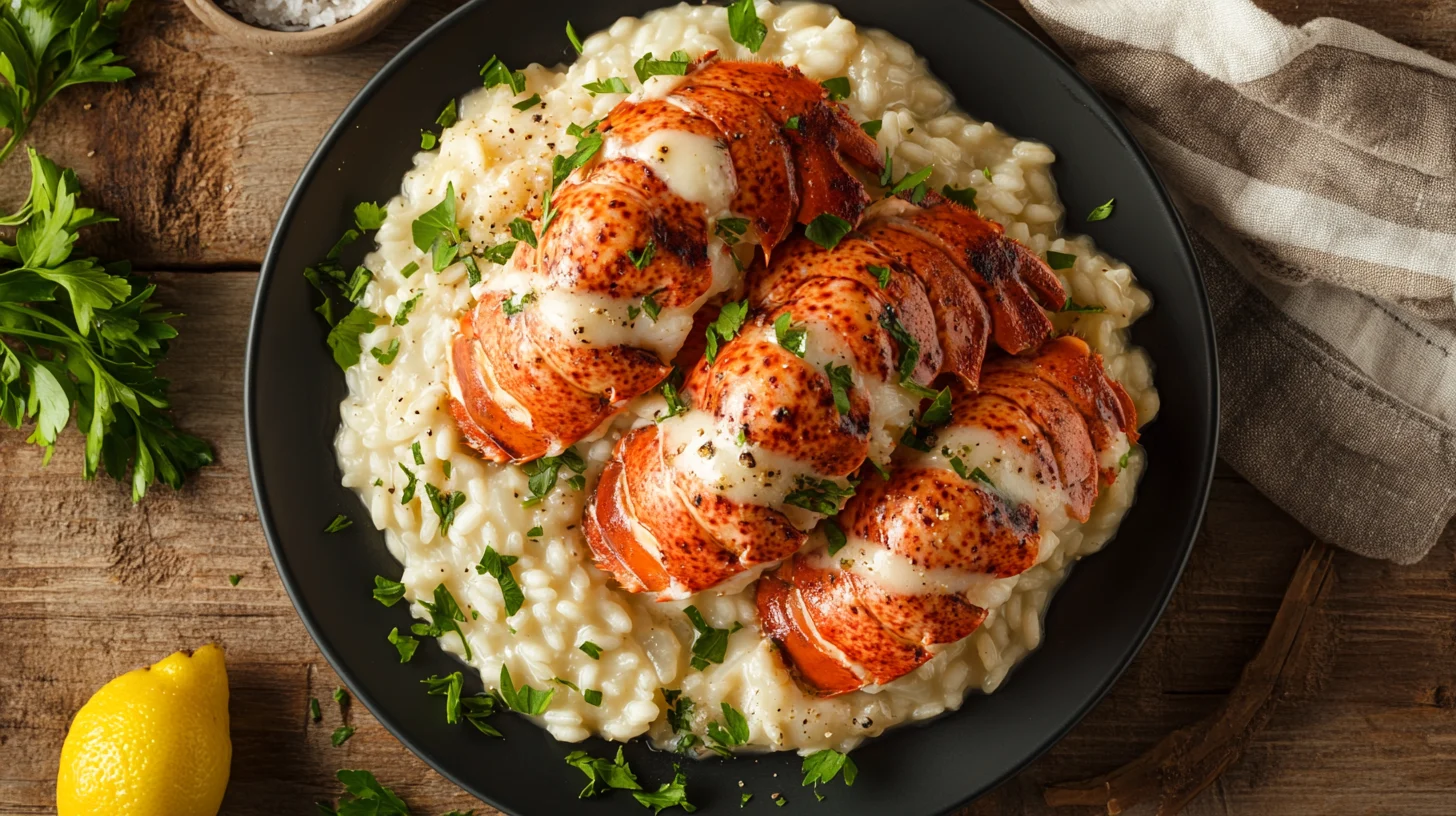 A plate of leftover lobster tails, perfect for turning into a delicious lobster recipe.