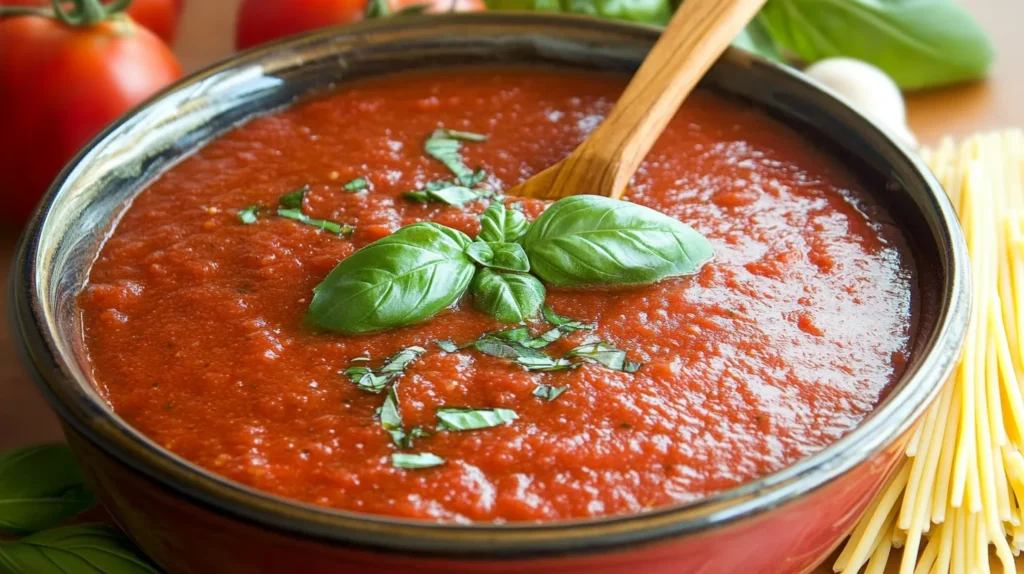 Salsa de tomate with a rich, chunky texture ready to complement your favorite dishes.