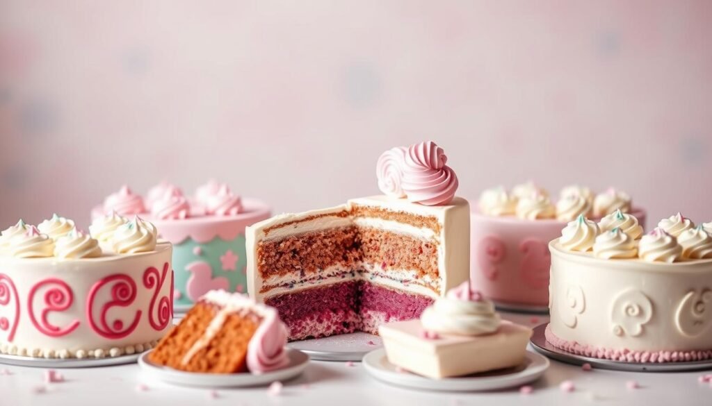 Baking a gender reveal cake with a hidden surprise inside