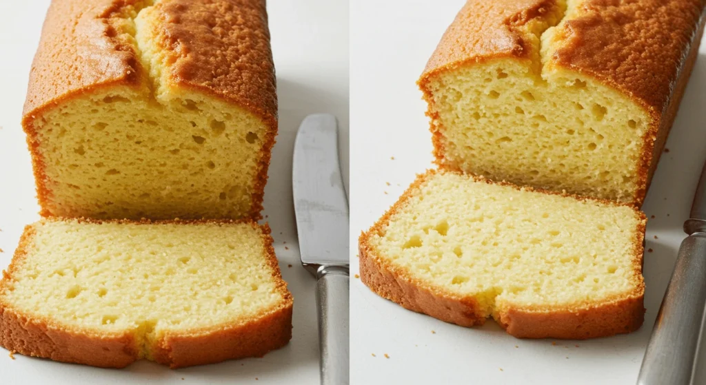  A Slice of Pound Cake with a Butter Drizzle and Coffee Cup